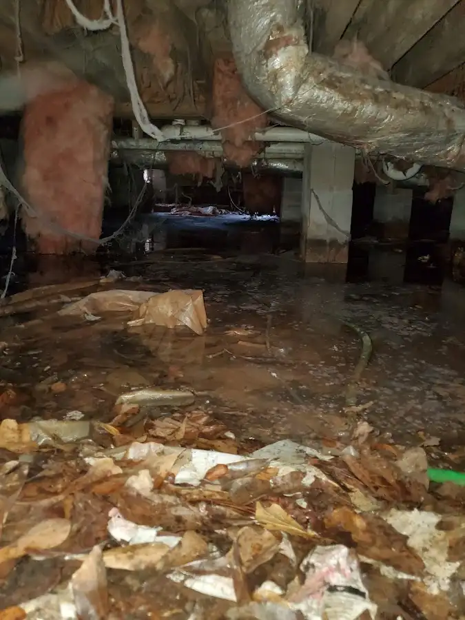Crawl space flood assessment for Commercial Water Damage Restoration in Cloquet